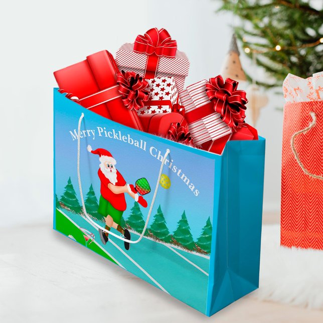 Bolsa De Regalo Grande Gracioso Santa Jugando Pellebol, Feliz Voley Xmas (Subido por el creador)