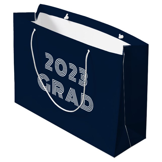 Bolsa De Regalo Grande Grad Azul 2023 (Angulo reverso)