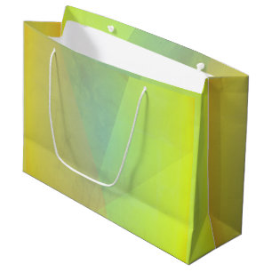 Bolsa De Regalo Grande Gradación Geométrica Amarilla Moderna