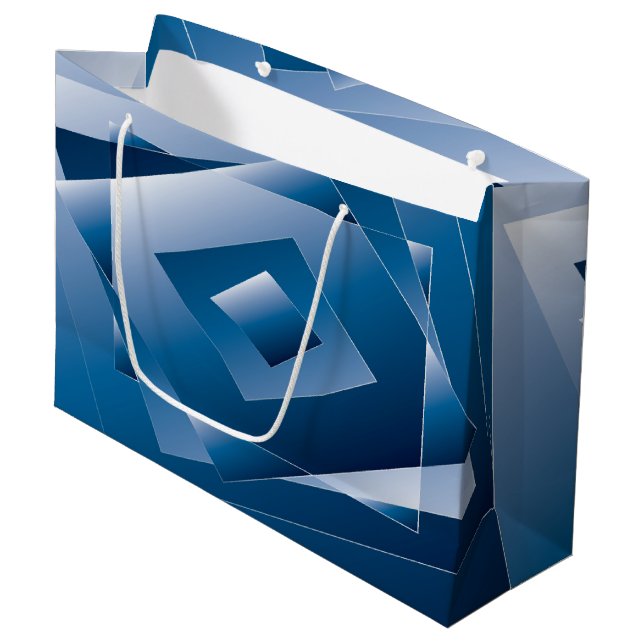 Bolsa De Regalo Grande gradiente azul 1 (Angulo Anverso)