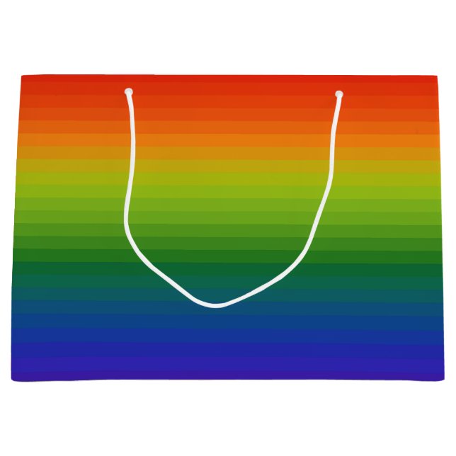 Bolsa De Regalo Grande Gradiente de arco iris tachado (Anverso)