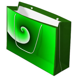Bolsa De Regalo Grande Gradiente de espiral blanca verde