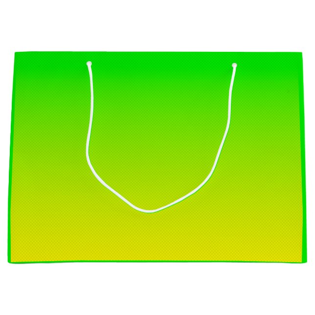 Bolsa De Regalo Grande Gradiente de neón verde y amarillo (Anverso)