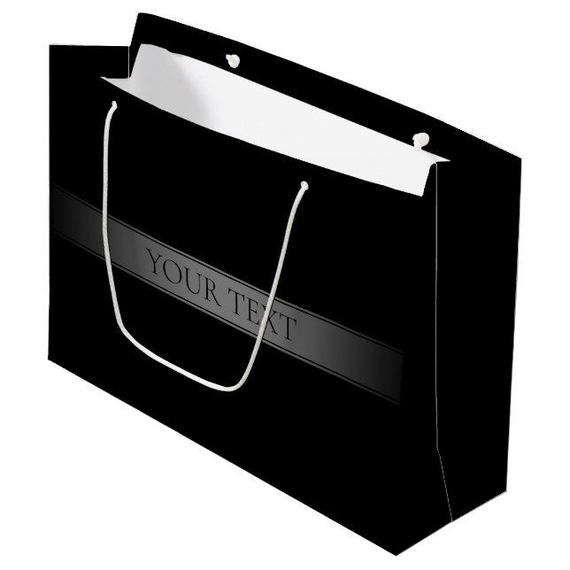 Bolsa De Regalo Grande Gradiente Simple y Elegante de Raya Editable en Co (Angulo Anverso)