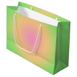 Bolsa De Regalo Grande Gradiente verde rosado Ombre Aura