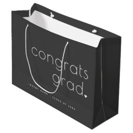 Bolsa De Regalo Grande Grado de Congrats Clase de 20XX Minimalista modern