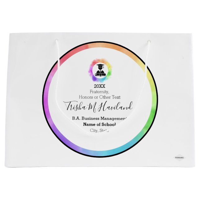 Bolsa De Regalo Grande Graduación Bag HAMbyWG (Anverso)