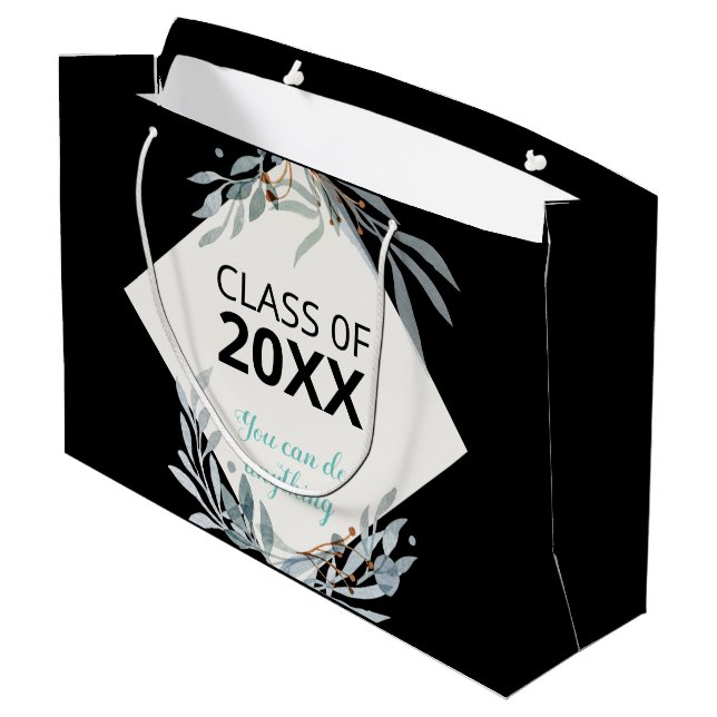 Bolsa De Regalo Grande Graduación Botánica inspiradora 2025 (Angulo reverso)