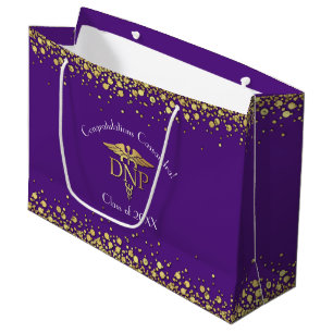 Bolsa De Regalo Grande Graduación de Doctor en Práctica de Enfermería Púr