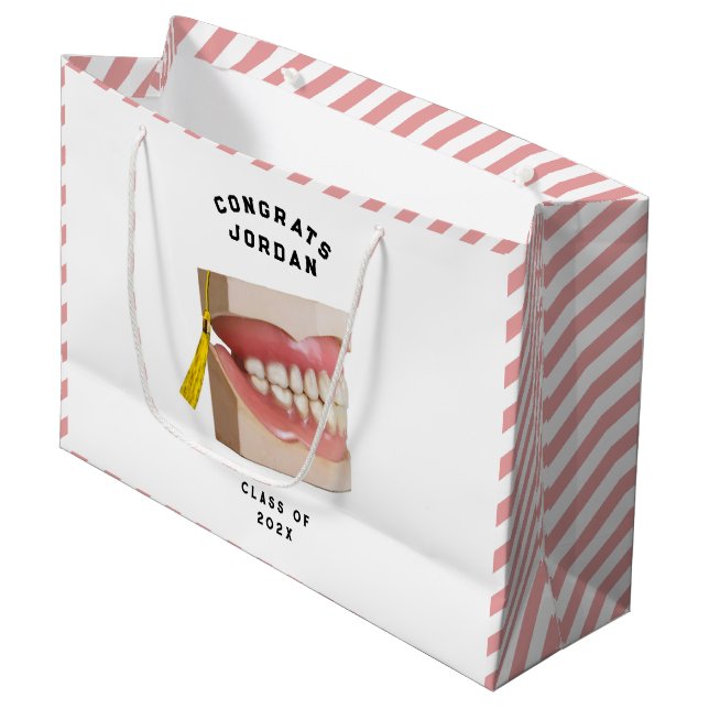 Bolsa De Regalo Grande Graduación de la Escuela Dental Dentista (Angulo Anverso)