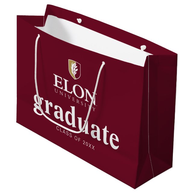 Bolsa De Regalo Grande Graduación de la Universidad de Elon (Angulo Anverso)