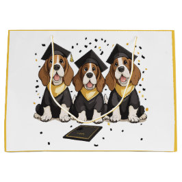 Bolsa De Regalo Grande Graduación de Perros de Hound Basset
