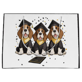 Bolsa De Regalo Grande Graduación de Perros de Hound Basset