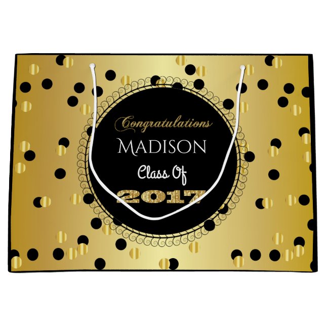 Bolsa De Regalo Grande Graduación divertida y elegante 2017 (Anverso)