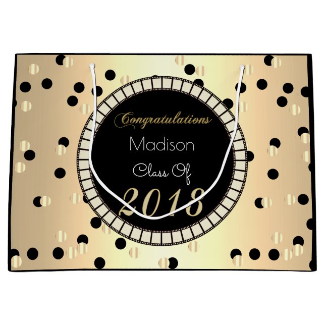 Bolsa De Regalo Grande Graduación divertida y elegante 2018 (Anverso)