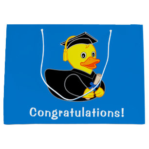 Bolsa De Regalo Grande Graduación Ducky de goma de la enhorabuena