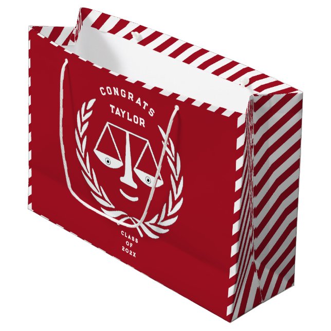 Bolsa De Regalo Grande Graduación personalizada en la Facultad de Derecho (Angulo Anverso)
