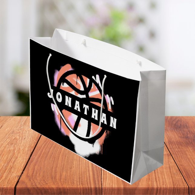 Bolsa De Regalo Grande Graffiti Baloncesto Personalizado jugador nombre (Subido por el creador)