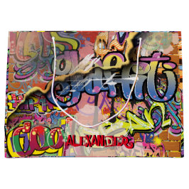 Bolsa De Regalo Grande Graffiti garabateado, raspado o pINADO ladrillos