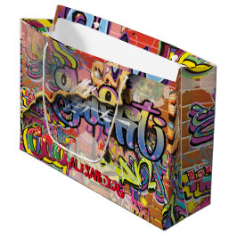 Bolsa De Regalo Grande Graffiti garabateado, raspado o pINADO ladrillos