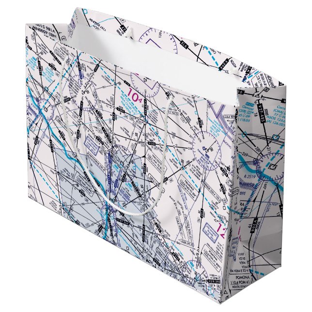 Bolsa De Regalo Grande Gráfico de aviación (Angulo reverso)