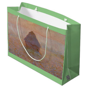Bolsa De Regalo Grande Grainstack de Claude Monet, Sun in the Mist (1891)