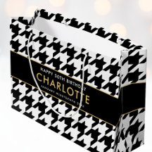 Gran cumpleaños Houndstoth Birthday Any Age 50th W