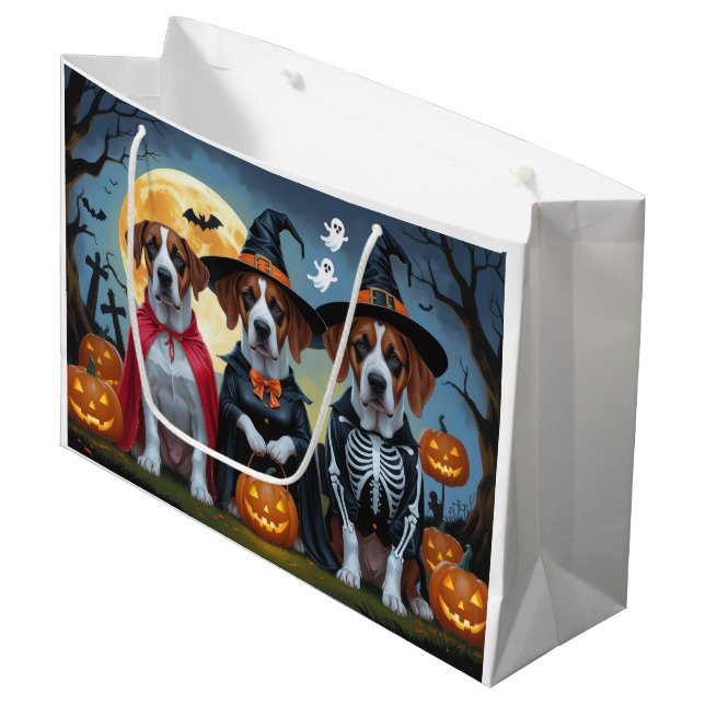 Bolsa De Regalo Grande Gran Dane Dogs Calabaza Halloween Funny (Angulo Anverso)