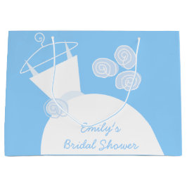 Bolsa De Regalo Grande Gran ducha azul de Boda