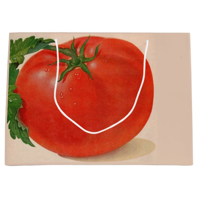 Bolsa De Regalo Grande Gran impresión de tomate (Anverso)
