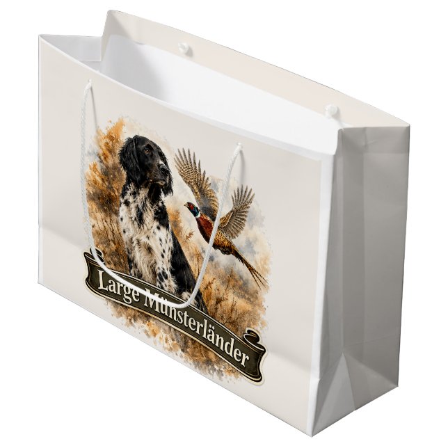 Bolsa De Regalo Grande Gran Münsterländer con faisán (Angulo Anverso)