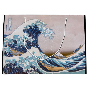 Bolsa De Regalo Grande Gran ola de tsunami frente a Kanagawa Japón por Ho