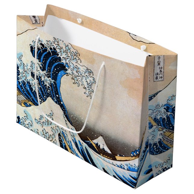 Bolsa De Regalo Grande Gran ola, Hokusai, Ukiyo-e (Angulo Anverso)