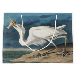Bolsa De Regalo Grande Gran pintura de vida silvestre de la garza Audubon