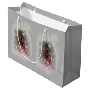 Bolsa De Regalo Grande Grandes campanas plateadas
