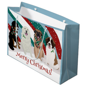 Bolsa De Regalo Grande Grandes Navidades de Berger Leonberger Grandes Pir