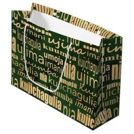 Bolsa De Regalo Grande Green and Gold Seven Principles
