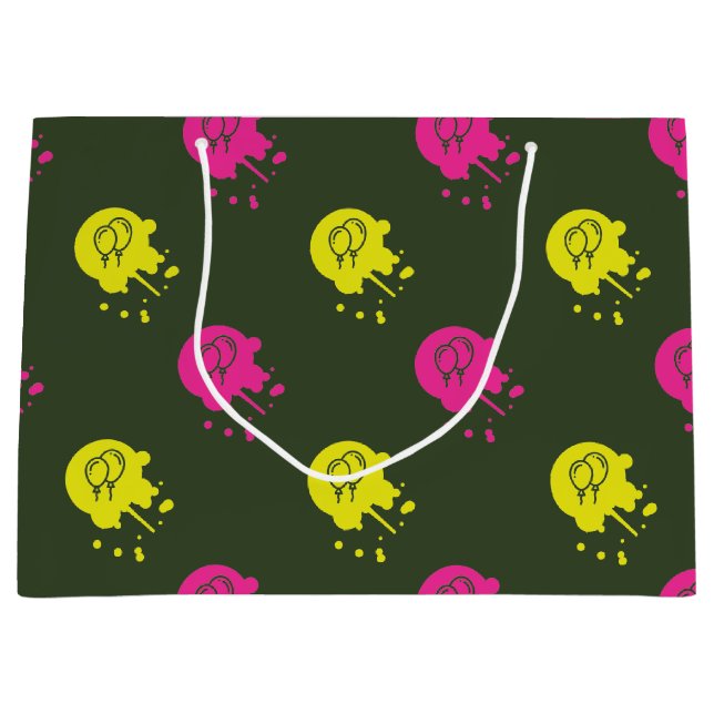 Bolsa De Regalo Grande Green del ejército - Fiesta de Papas rosadas y ama (Anverso)