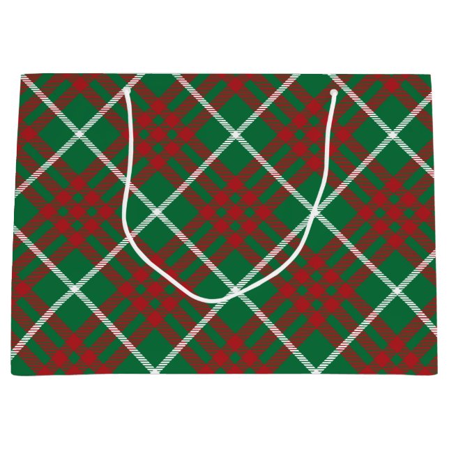 Bolsa De Regalo Grande Green & Red Check (Anverso)