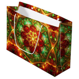 Bolsa De Regalo Grande Green Red Decorative Holiday Gift Bag