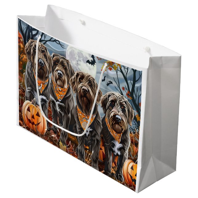 Bolsa De Regalo Grande Griffon Halloween Spooky con hilo de cabeza (Angulo Anverso)