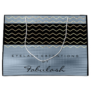 Bolsa De Regalo Grande Grill metálico Gris Gris Azul