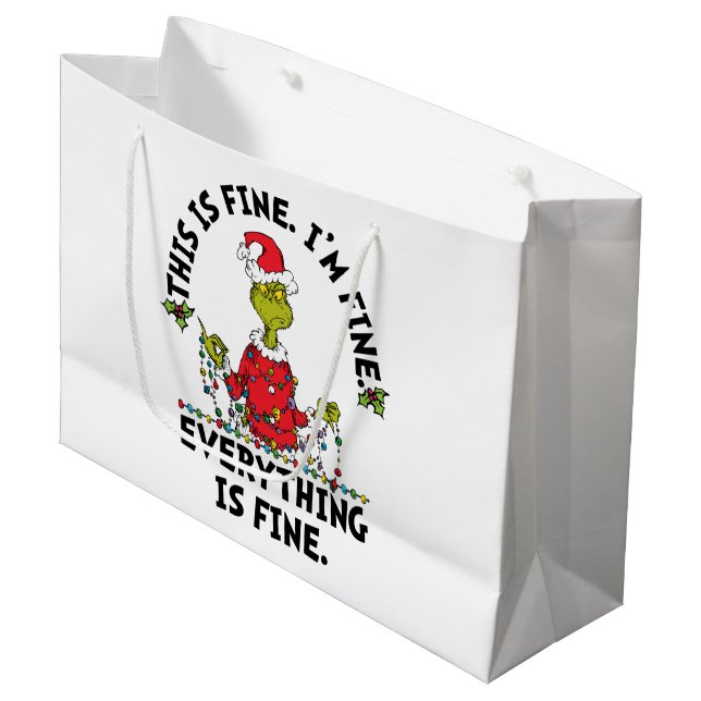 Bolsa De Regalo Grande Grinch | Everything is Fine (Angulo Anverso)