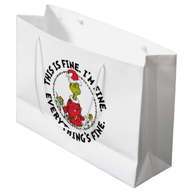 Bolsa De Regalo Grande Grinch | Everything's Fine (Angulo Anverso)