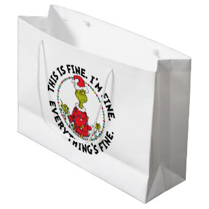 Bolsa De Regalo Grande Grinch Todo está bien