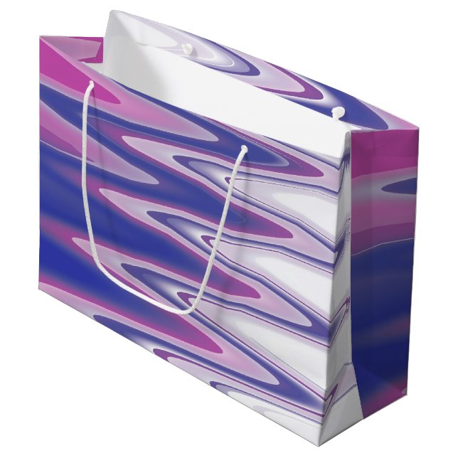 Bolsa De Regalo Grande Gris azul de Fuchsia (Angulo Anverso)