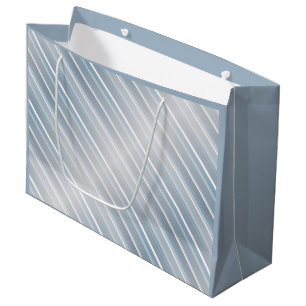 Bolsa De Regalo Grande Gris de rayas estilizadas