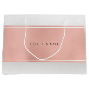 Bolsa De Regalo Grande Gris mínimo metálico del regalo del polvo color