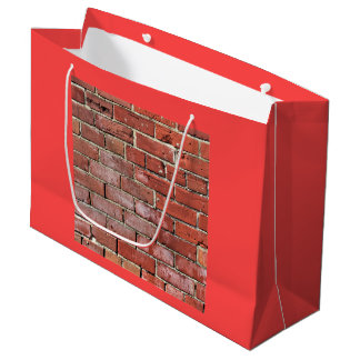 Bolsa De Regalo Grande Gritty Chalky Brick Wall