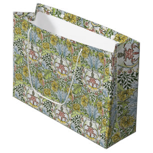 Bolsa De Regalo Grande Guillermo Morris Viñeta Floral Aroma Verde   